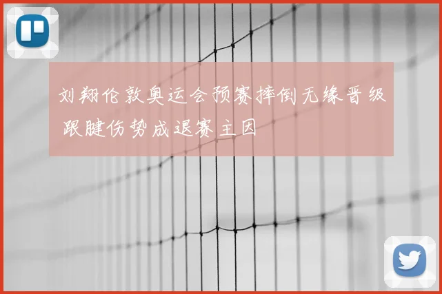 刘翔伦敦奥运会预赛摔倒无缘晋级 跟腱伤势成退赛主因